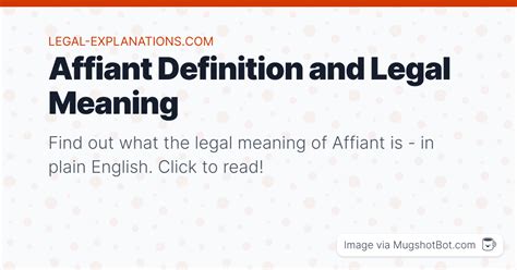 Affiant Definition & Meaning .